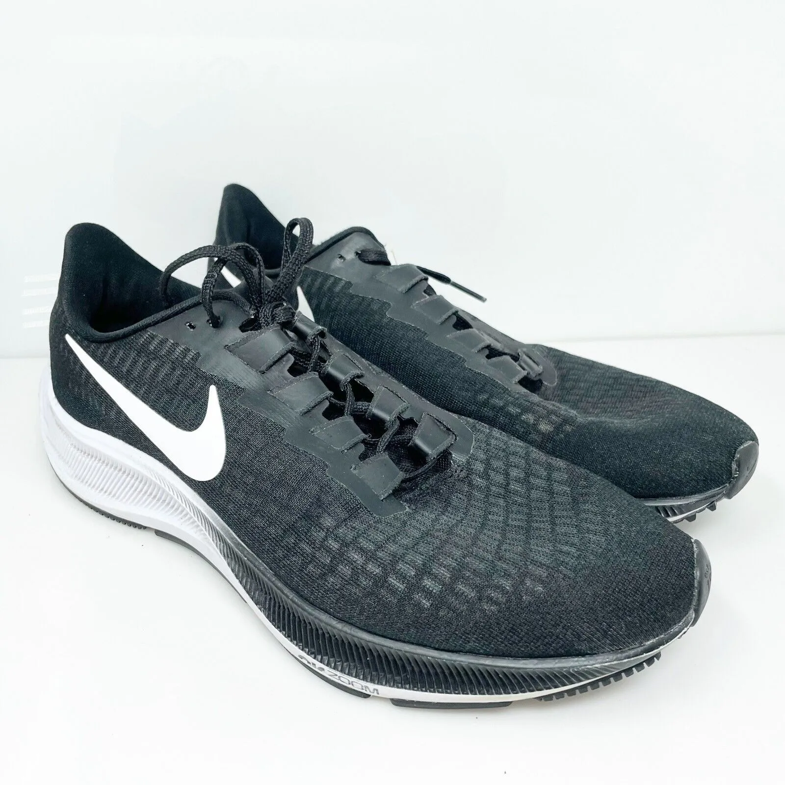 Nike Womens Air Zoom Pegasus 37 BQ9647-002 Black Running Shoes Sneakers Sz 10.5