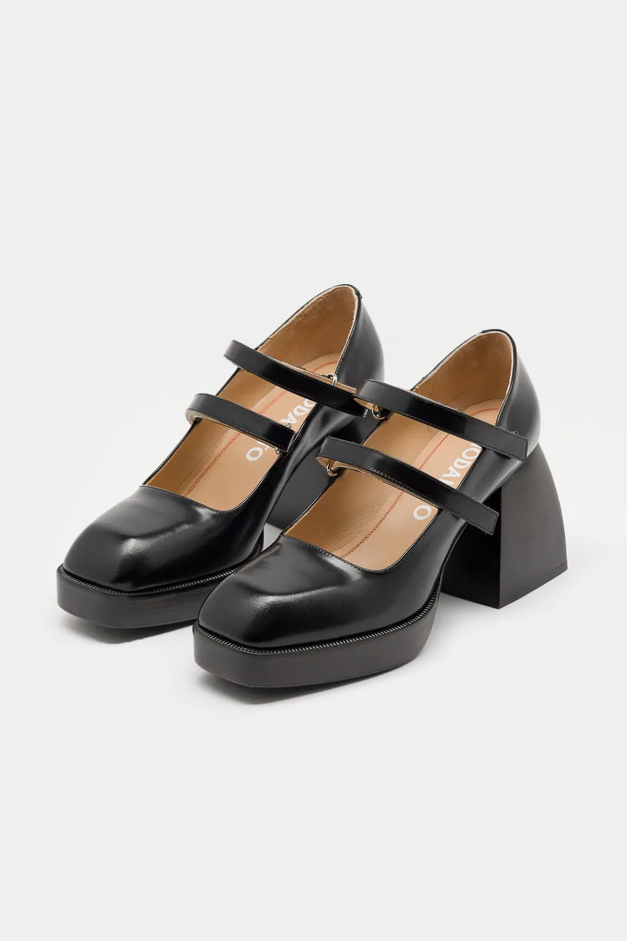 Nodaleto Bulla Babies Heels in Black Glassed