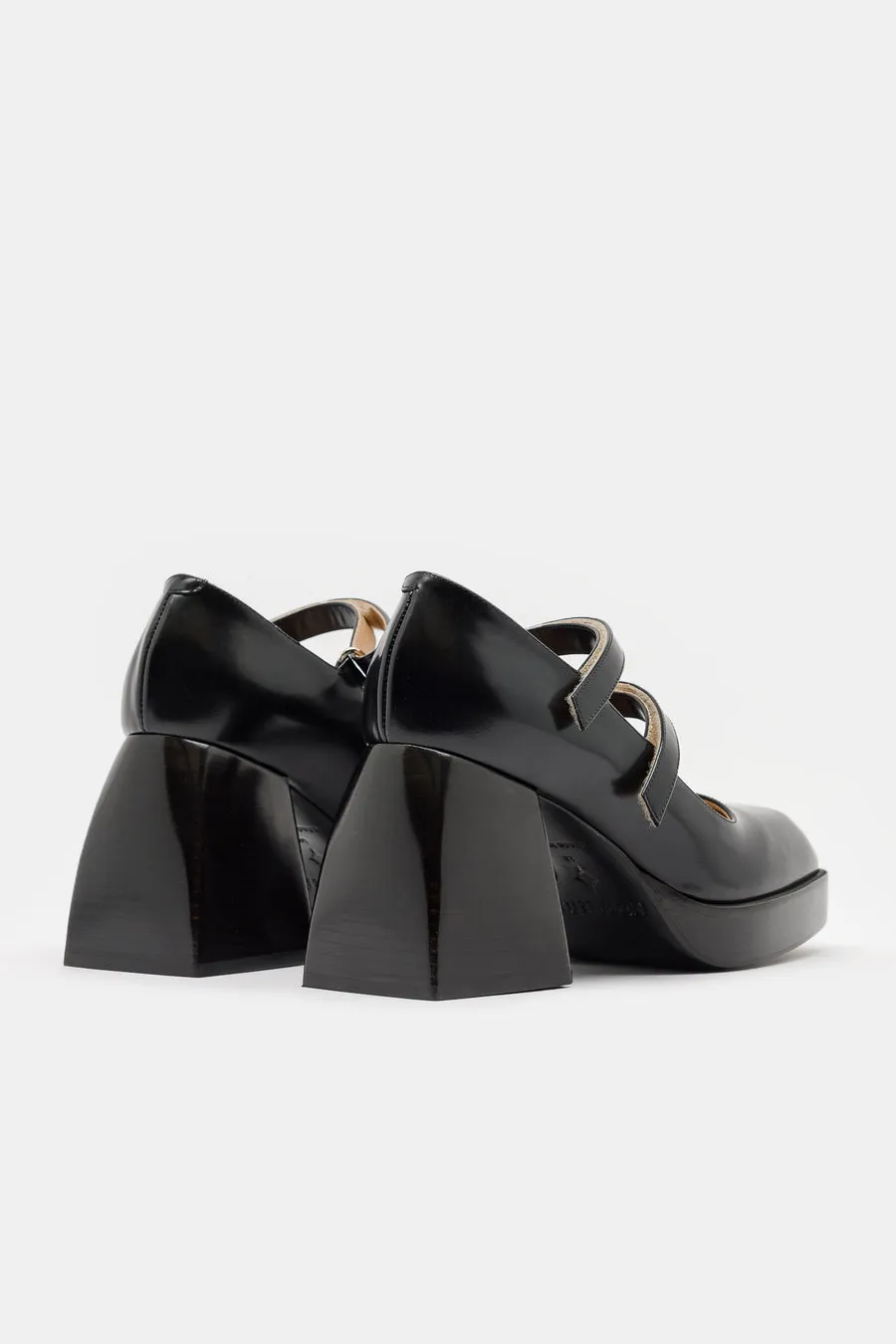 Nodaleto Bulla Babies Heels in Black Glassed