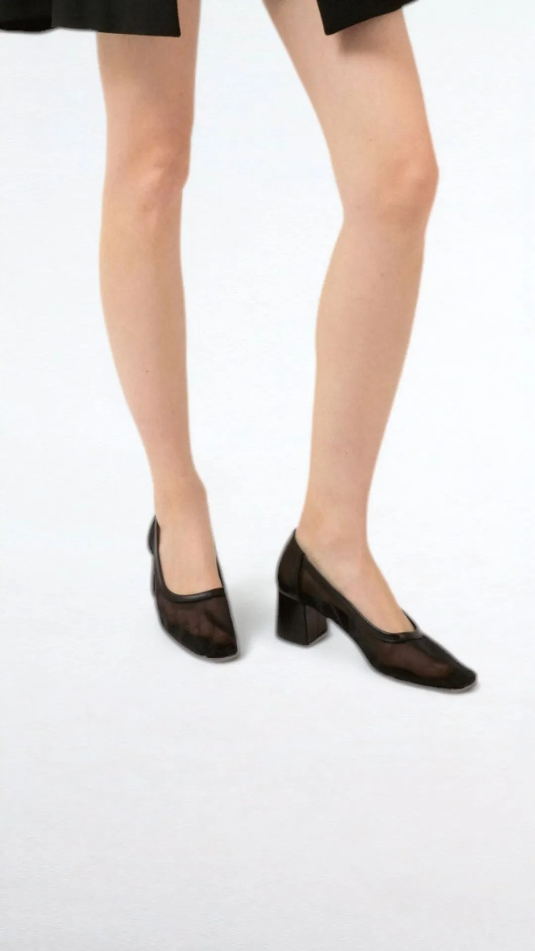 NOVA BALLES - Black Tulle Pumps