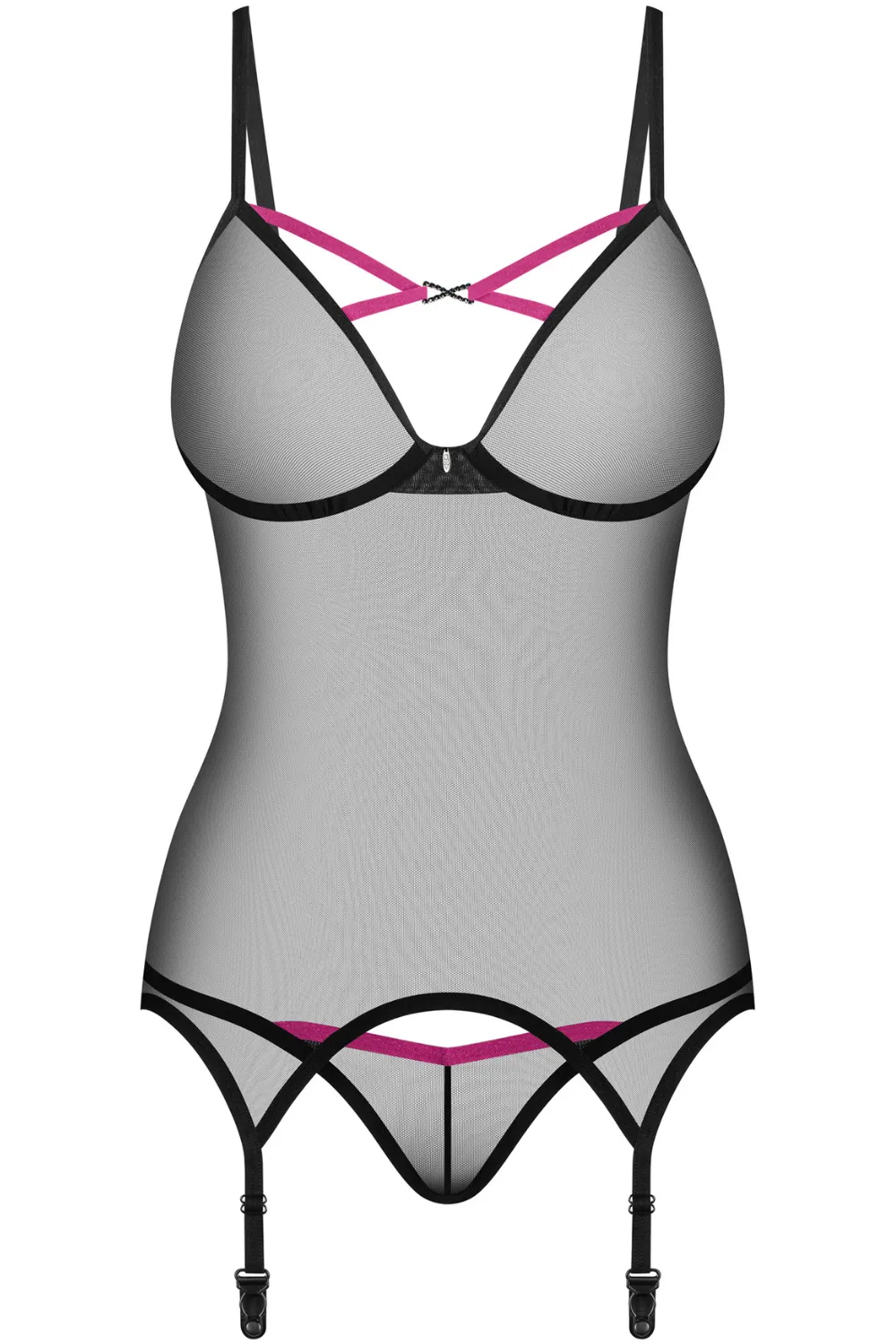 Novenes Women's Corset and Thong Set