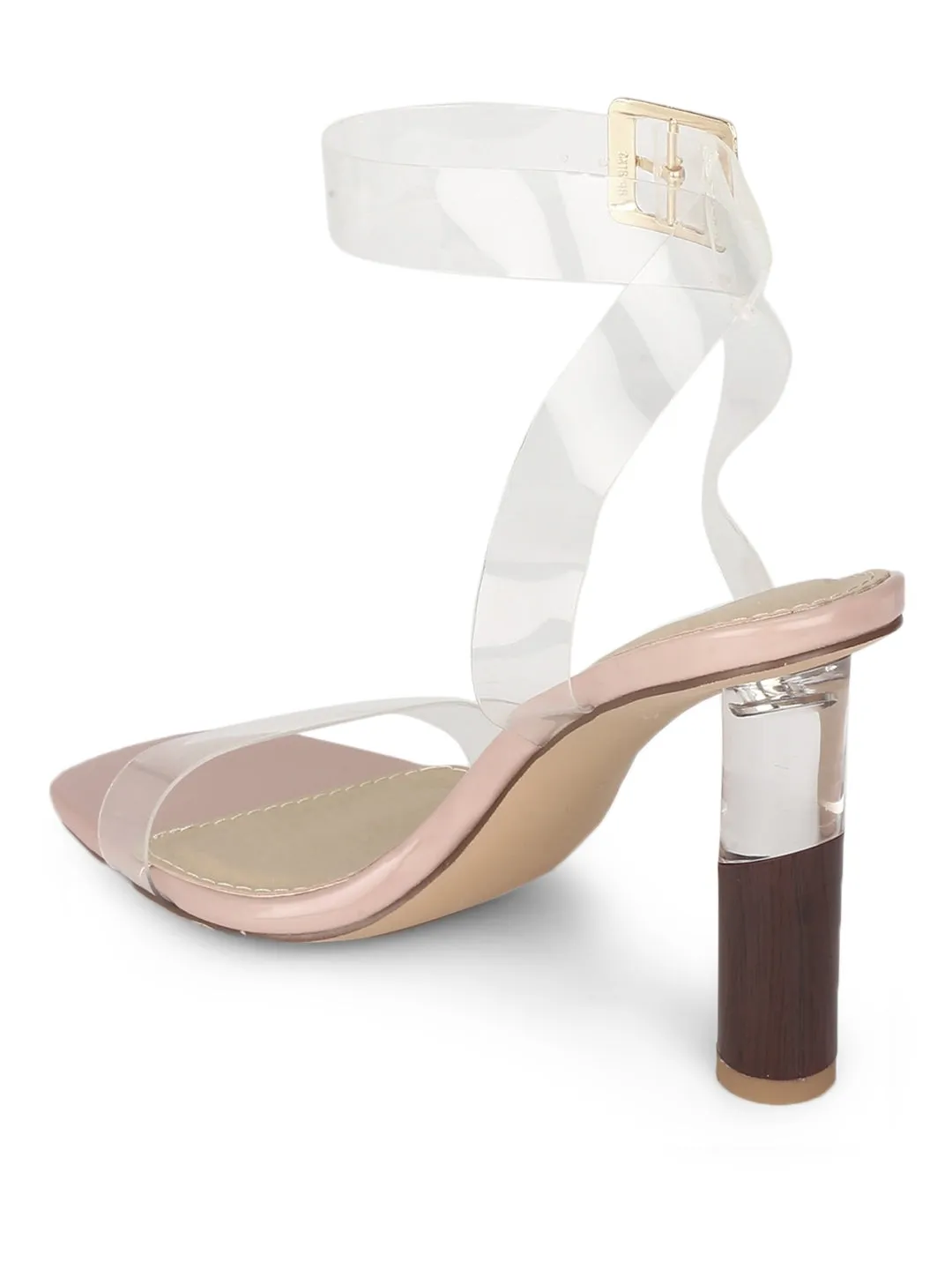 Nude Patent PU Clear High Perspex Heels