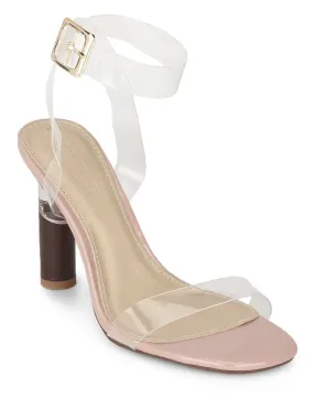 Nude Patent PU Clear High Perspex Heels