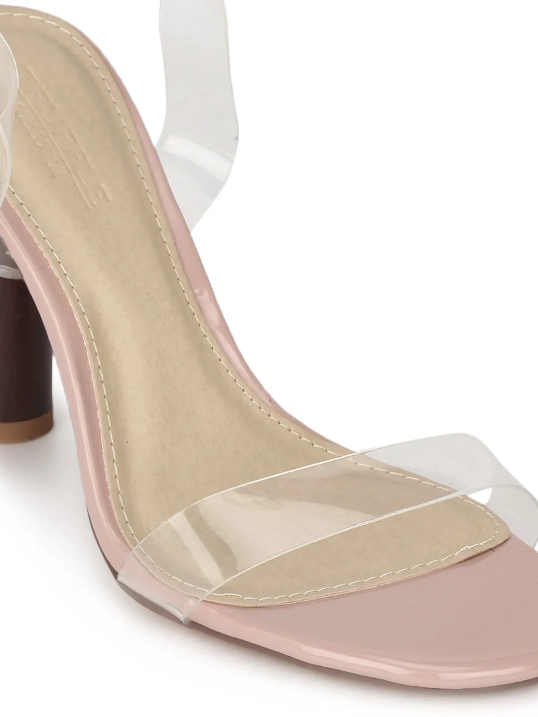 Nude Patent PU Clear High Perspex Heels