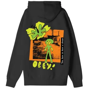 Obey You Have To Have A Dream Box Fit Heavyweight Terry Hood | Obey Clothing UK