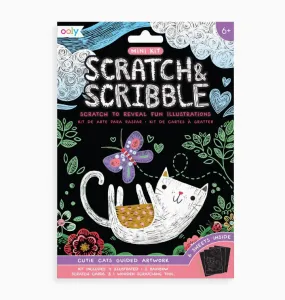 Ooly Cutie Cats Mini Scratch & Scribble Art Kit