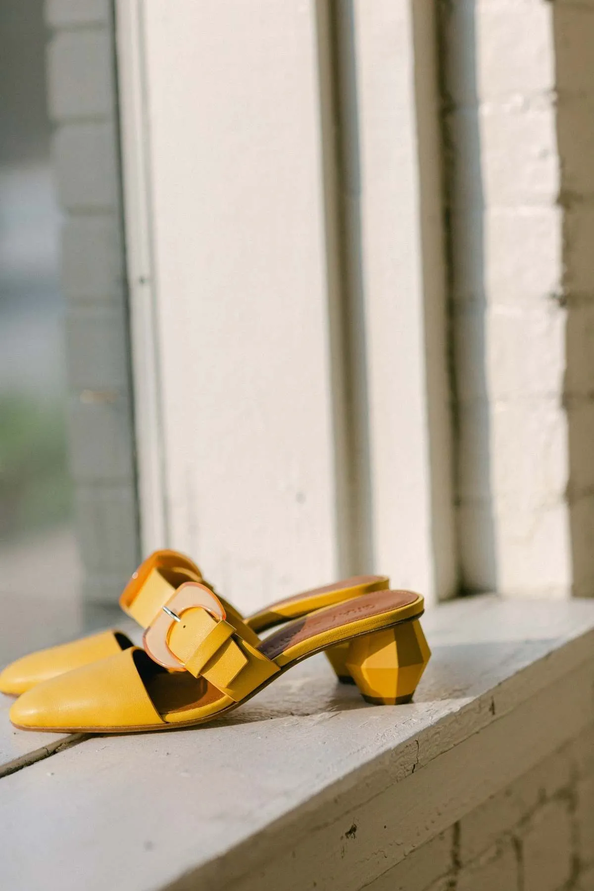 Bold Mustard Mules