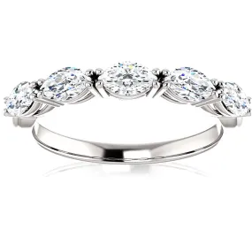 Oval Moissanite Wedding Ring 1.5 Carat in White, Yellow or Rose Gold