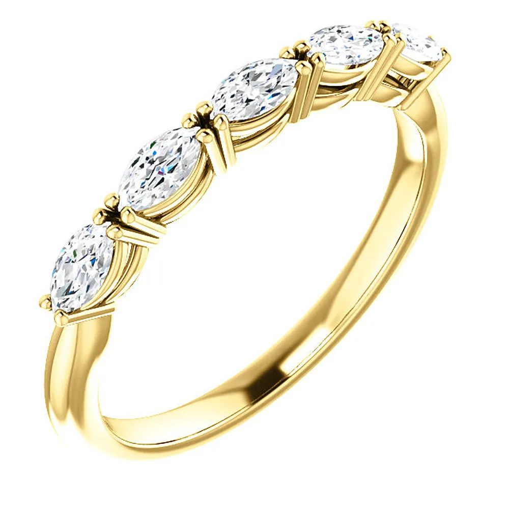 Oval Moissanite Wedding Ring 1.5 Carat in White, Yellow or Rose Gold