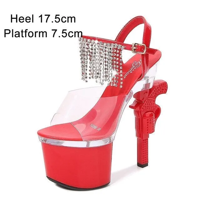 Patent Leather High Heel Platforms for Women - Catwalk Pumps