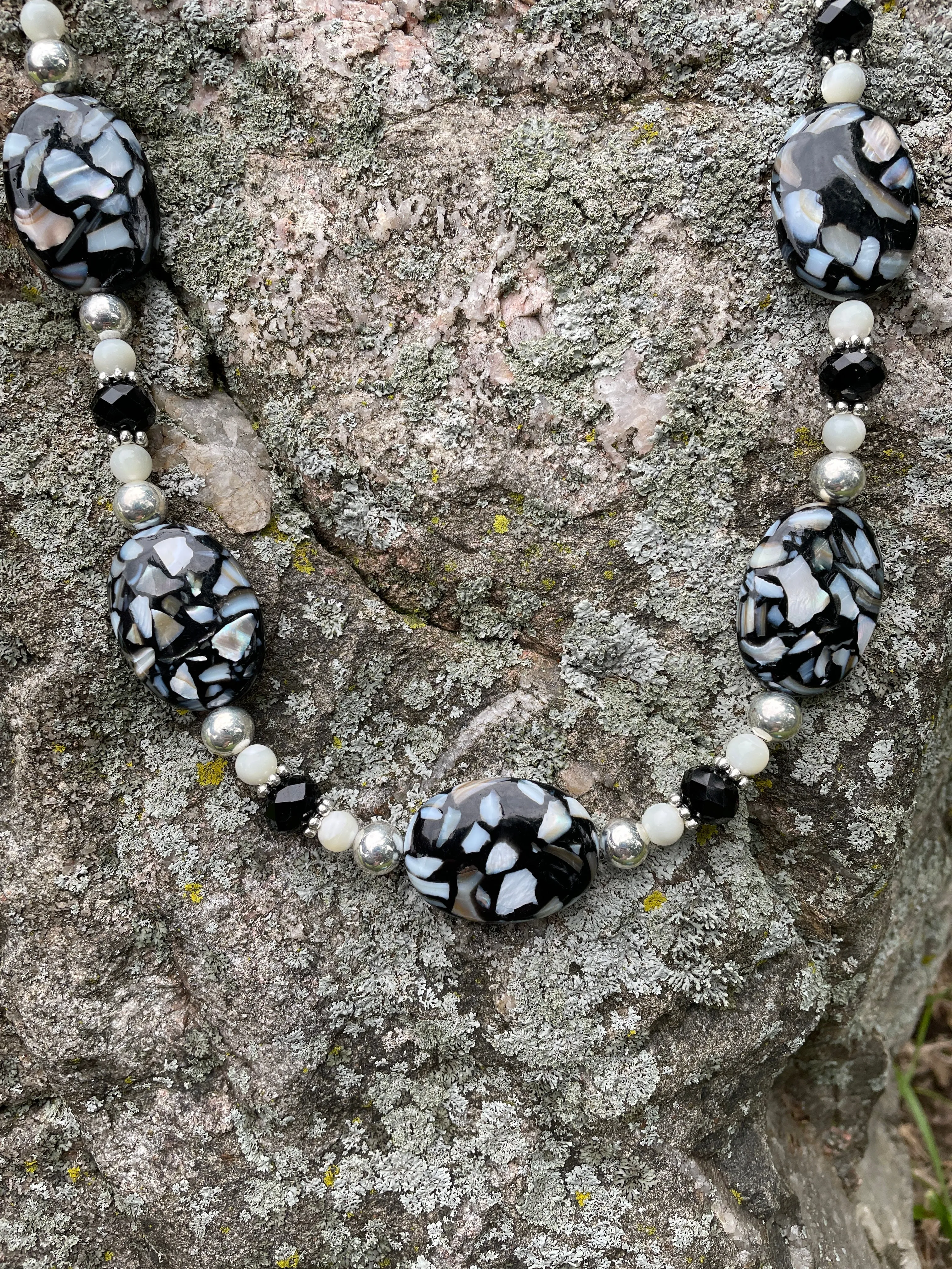 Pearl and Black Jewelry Set