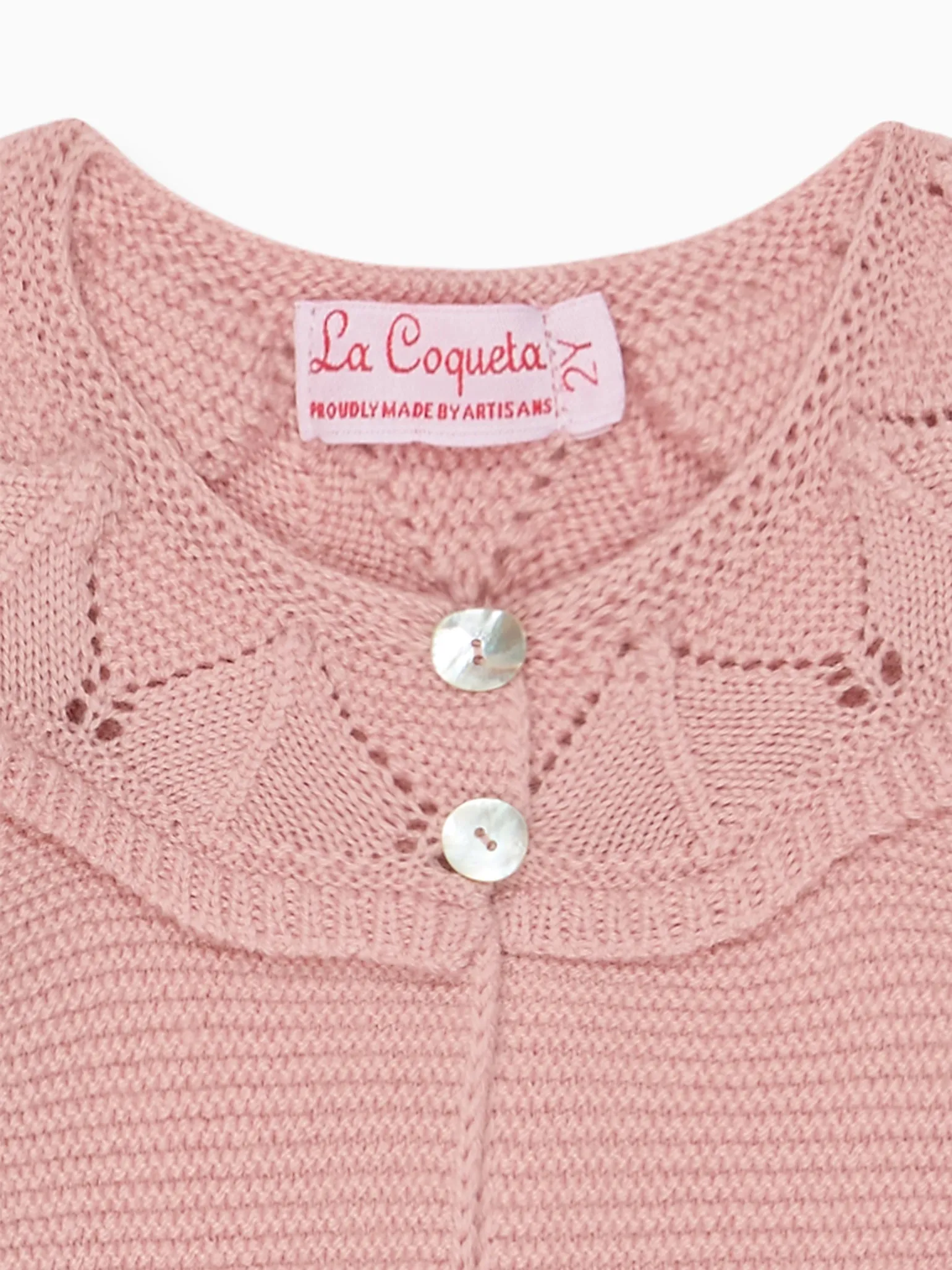 Pink Baena Merino Baby Girl Cardigan