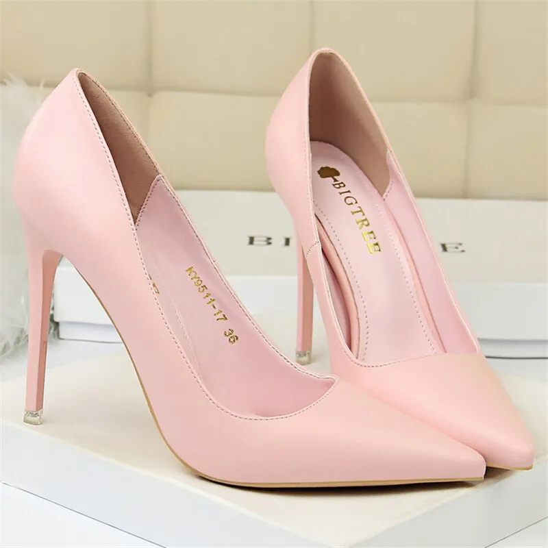 Pink Bridal Stiletto Pumps