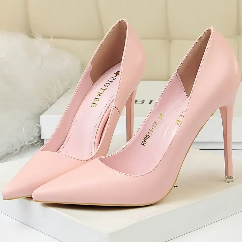 Pink Bridal Stiletto Pumps