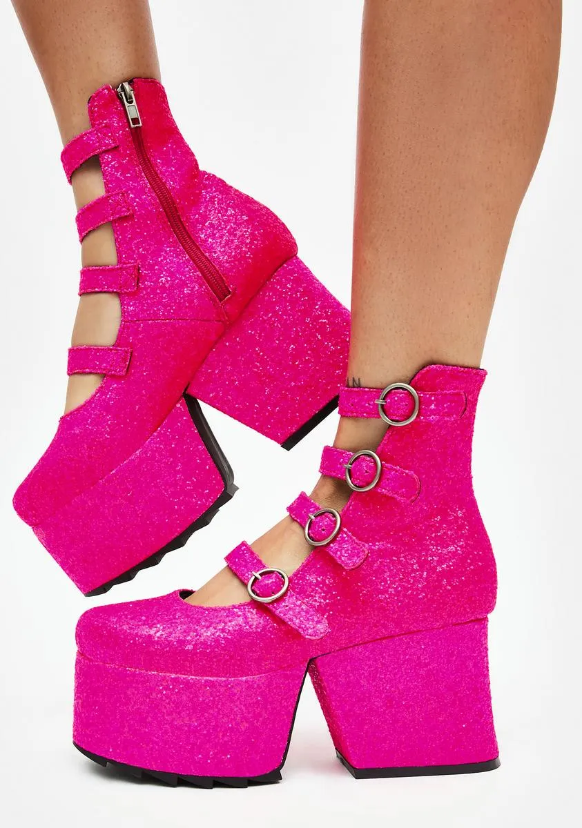 Pink Moonlight Sonata Platform Heels-