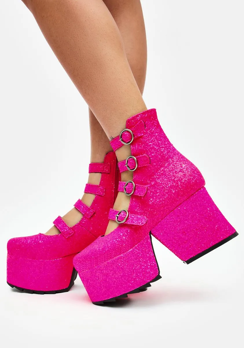 Pink Moonlight Sonata Platform Heels-