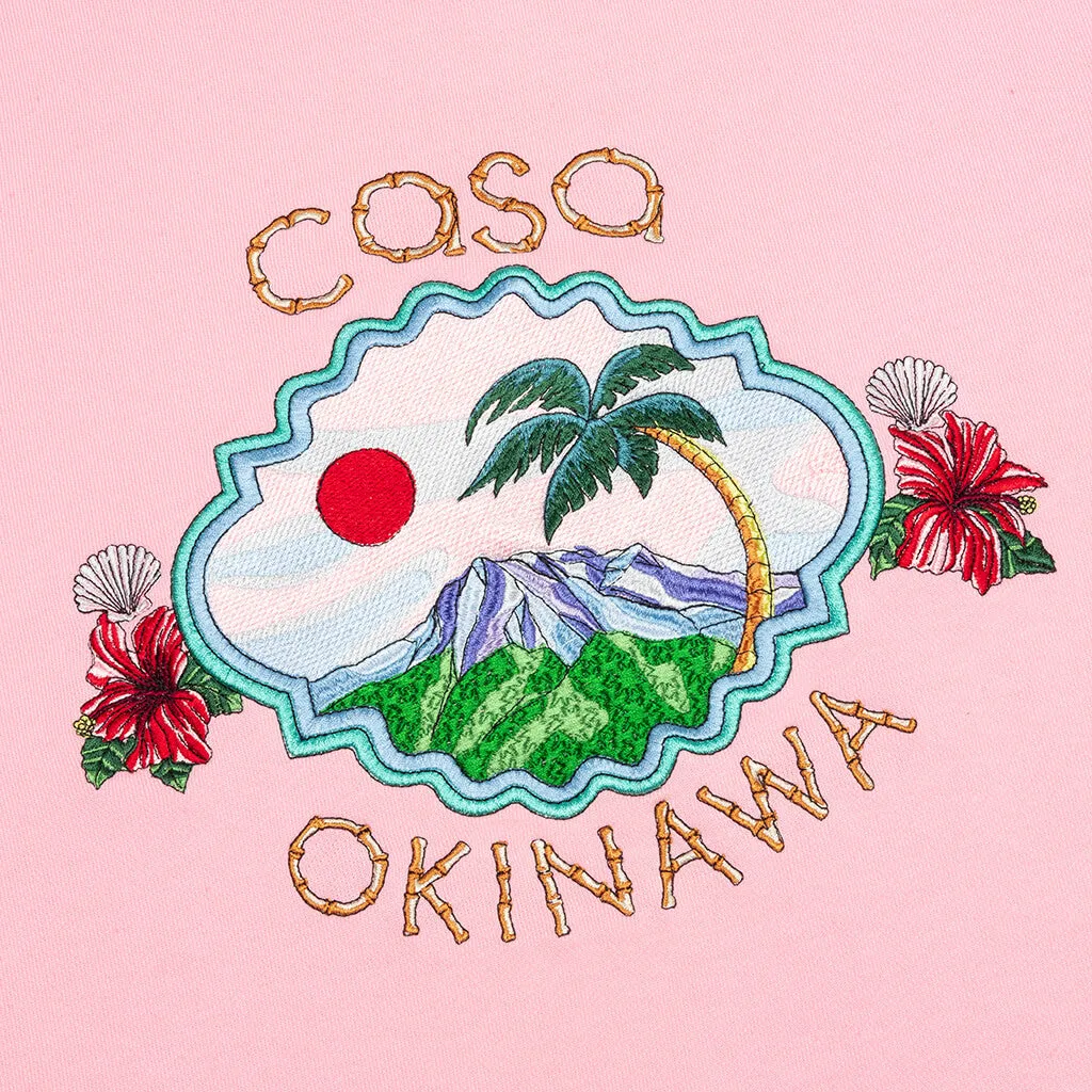 Pink Okinawa Embroidered Sweatshirt