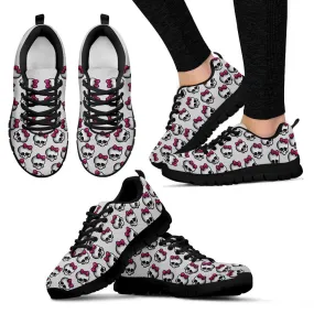 Pink Ribbon Skull Women's Sneakers