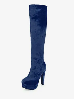 Ombre Almond Toe Platform Knee High Boots