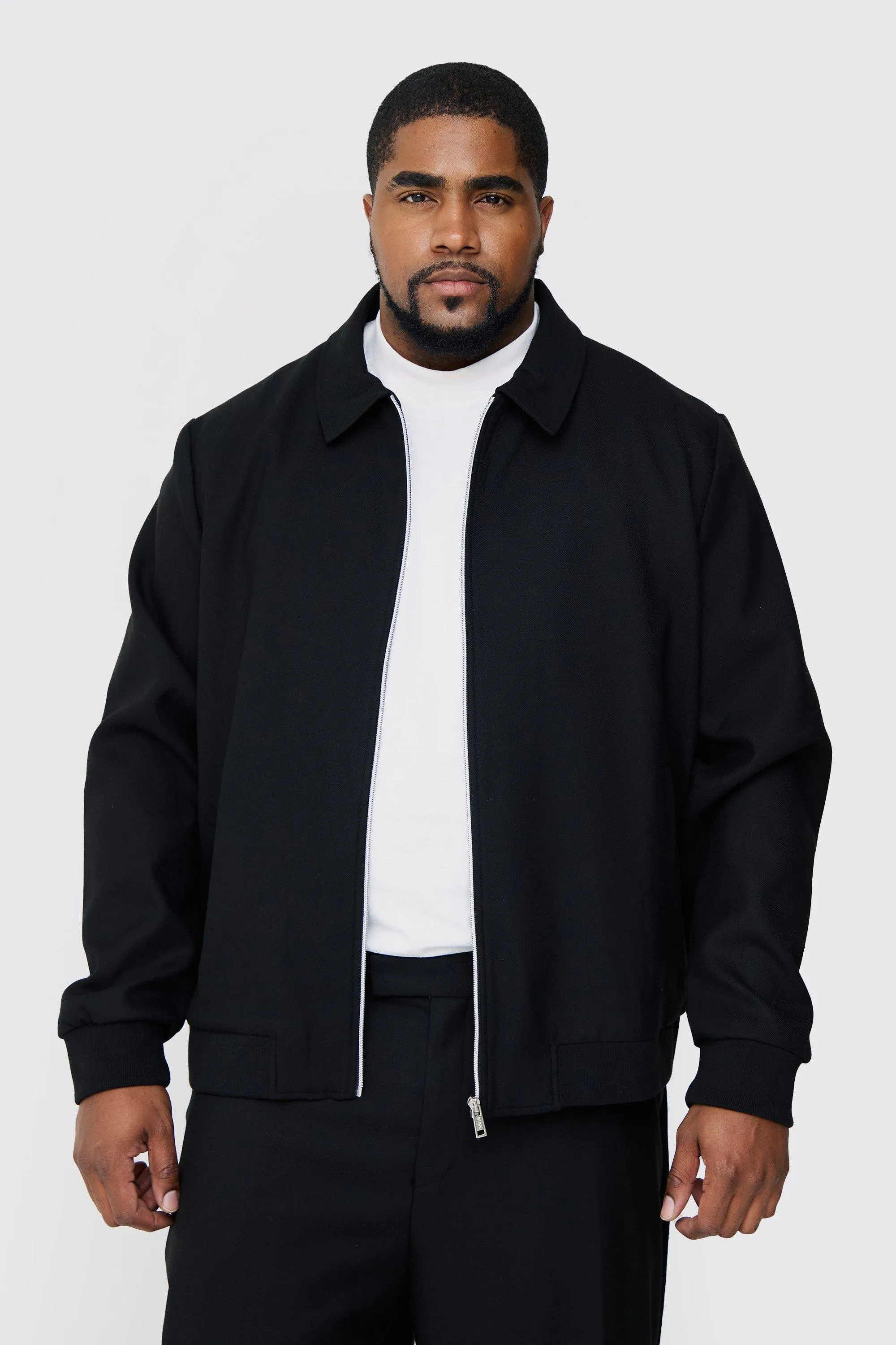 Plus Oversized Smart Bomber Jacket