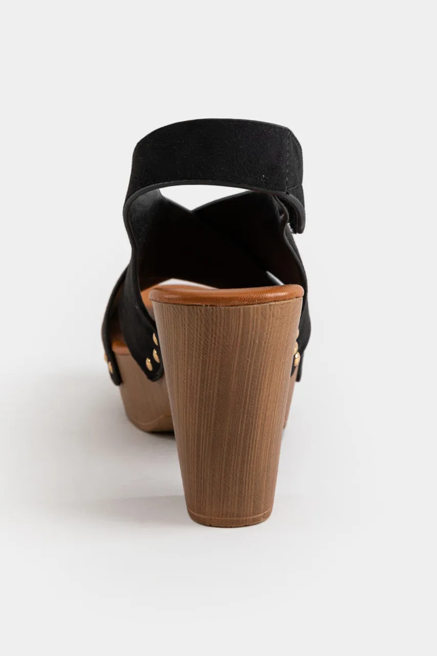 Wooden Platform Shoes - Farris by Qupid