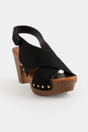 Wooden Platform Shoes - Farris by Qupid