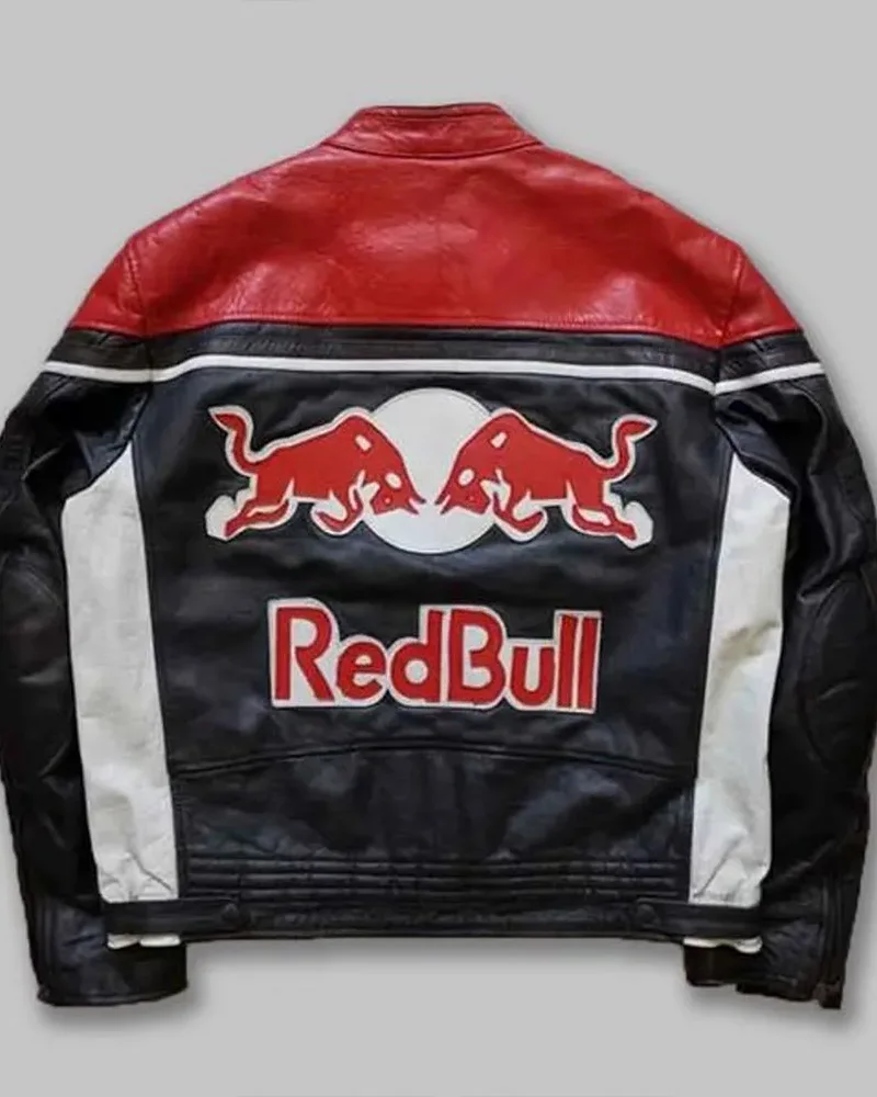 Red Bull Motorcycle Leather Jacket by William