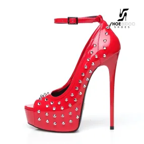 Red Giaro "MIRA" platforms 16cm heel fetish pumps