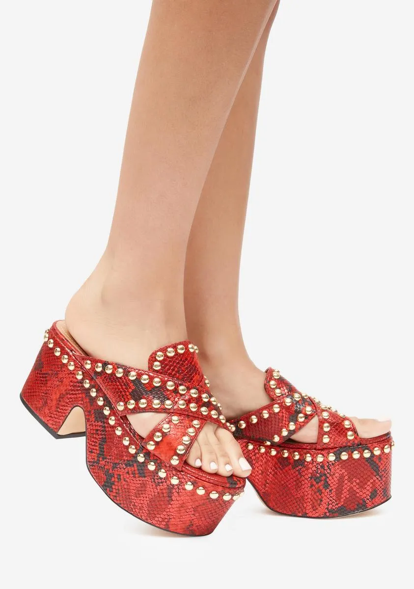 Red Snakeskin Shoes