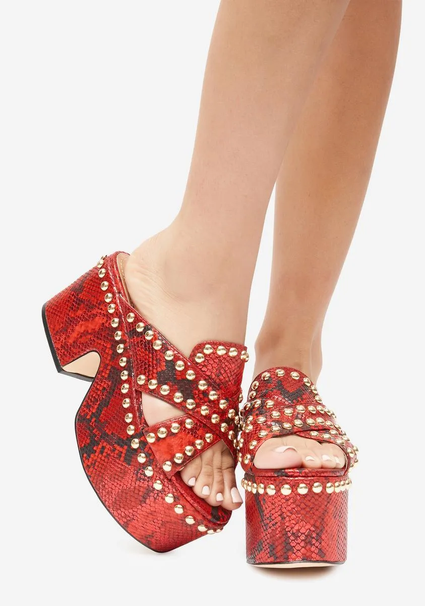 Red Snakeskin Shoes