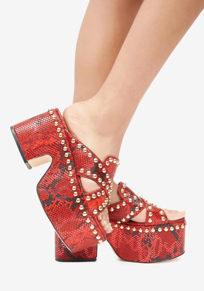 Red Snakeskin Shoes