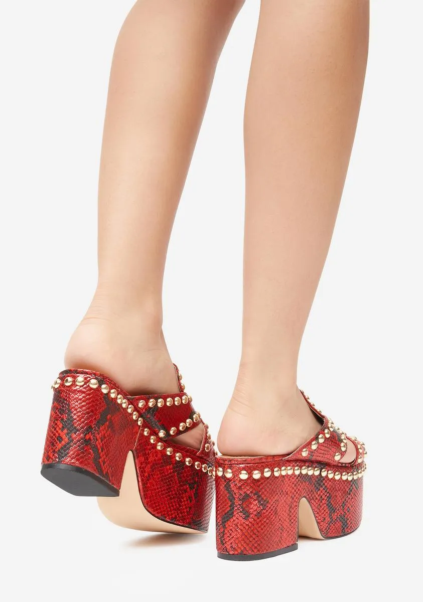 Red Snakeskin Shoes