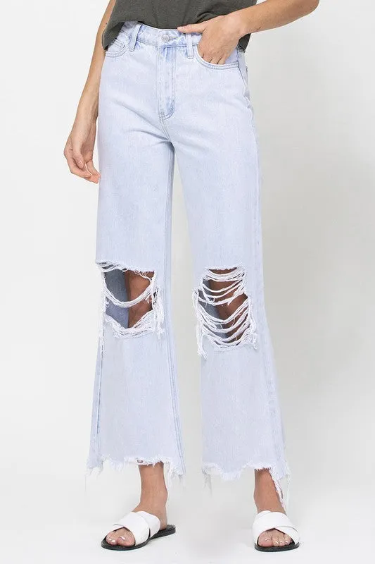 Reyna Vintage Crop Flare Jeans - Light Wash / BEST SELLER