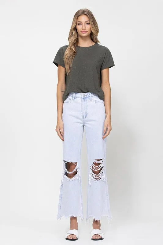 Reyna Vintage Crop Flare Jeans - Light Wash / BEST SELLER