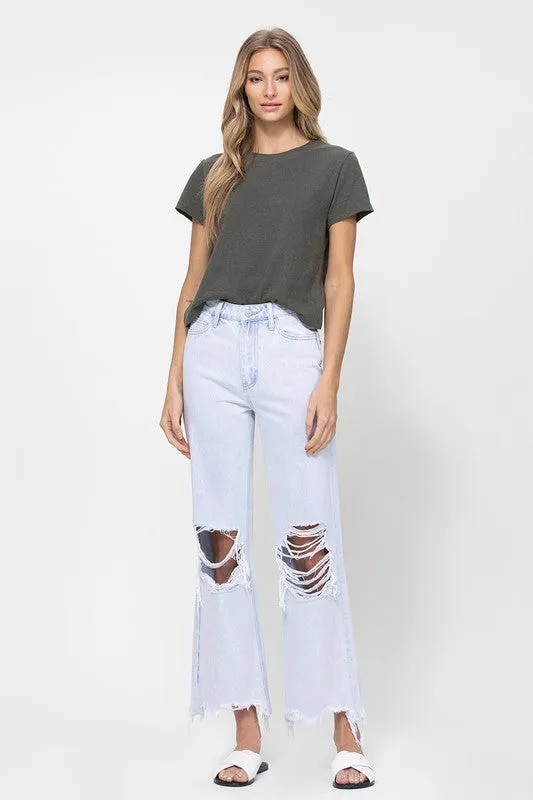 Reyna Vintage Crop Flare Jeans - Light Wash / BEST SELLER