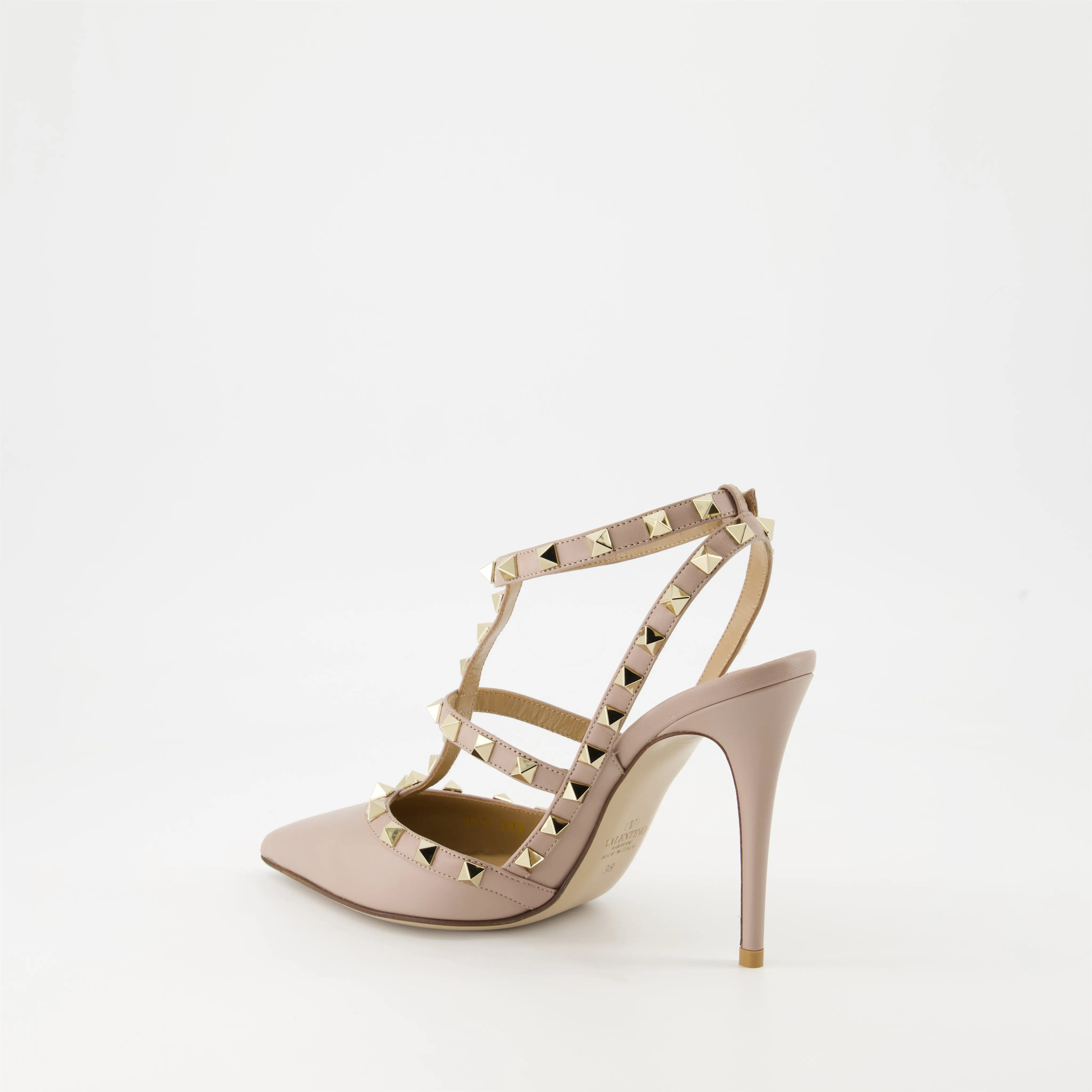 Rockstud Leather Pumps