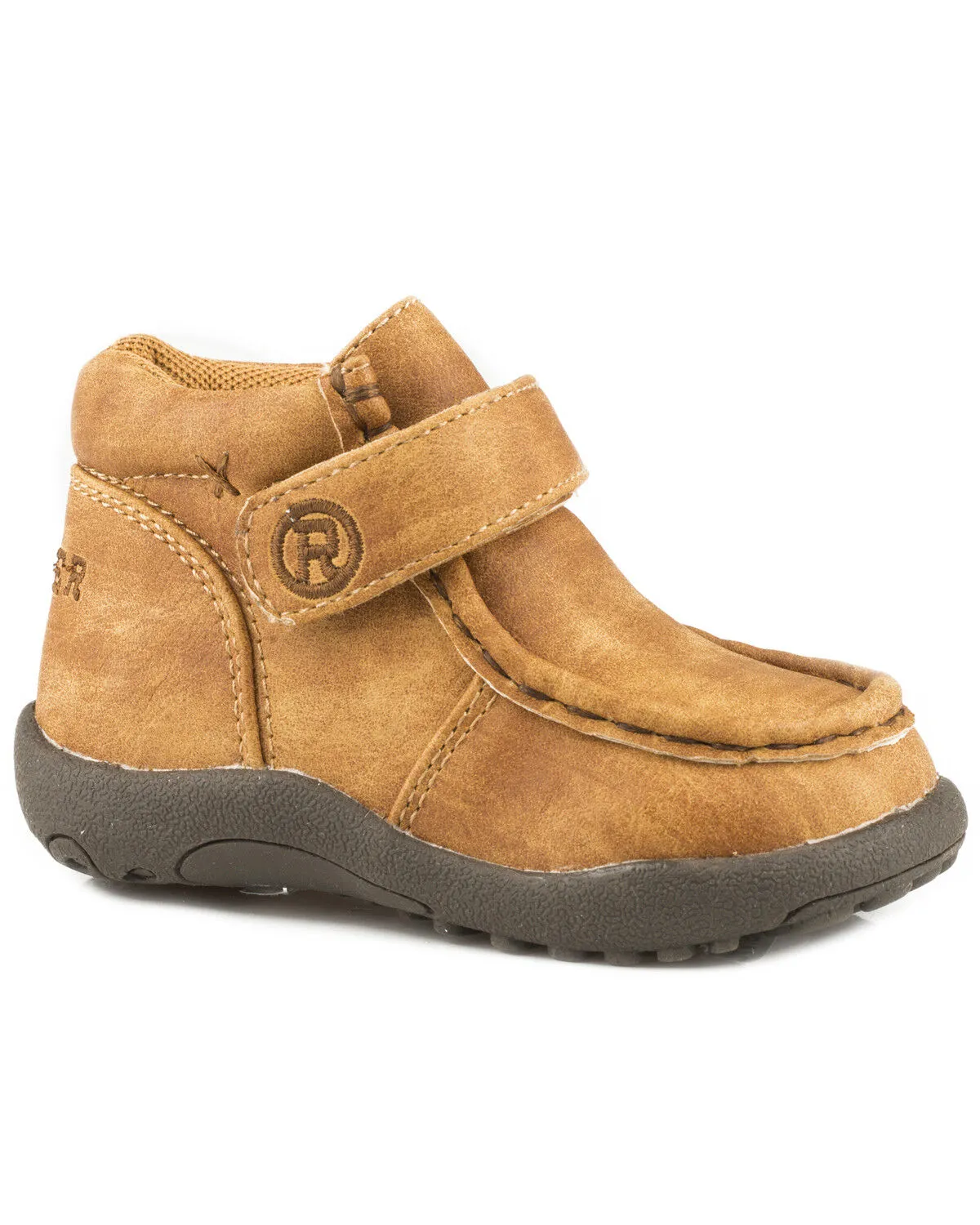 Roper Toddler Boys' Moc Faux Leather Chukkas - Moc Toe, Brown