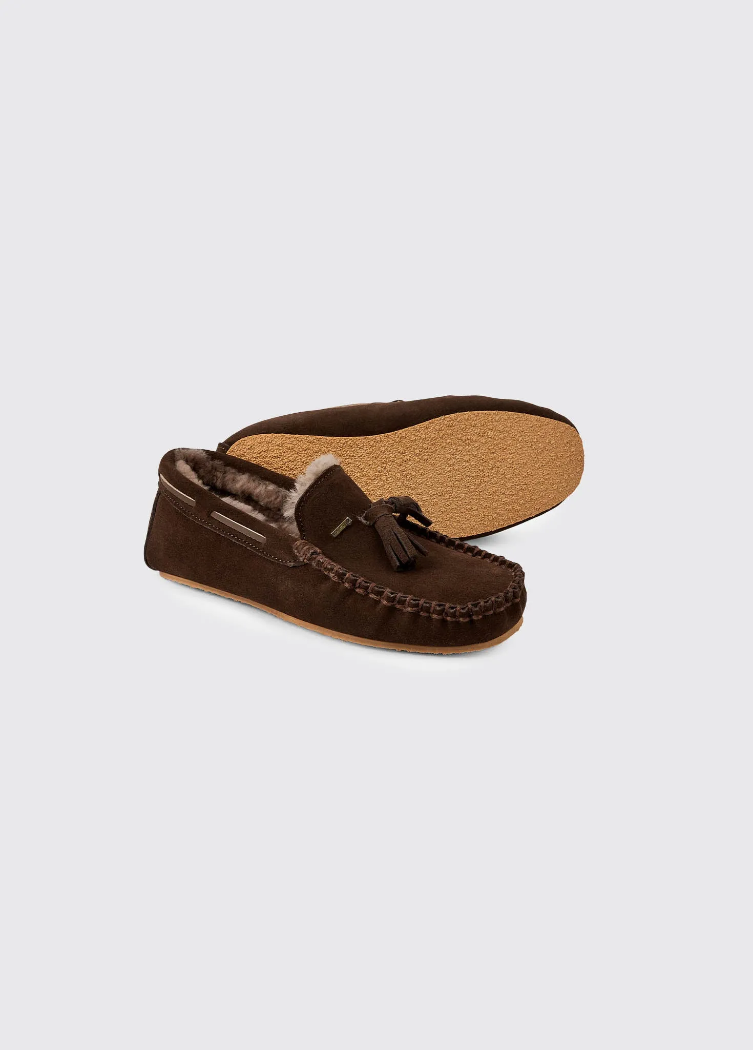 Rosslare Women's Moccasin Slipper - Cigar