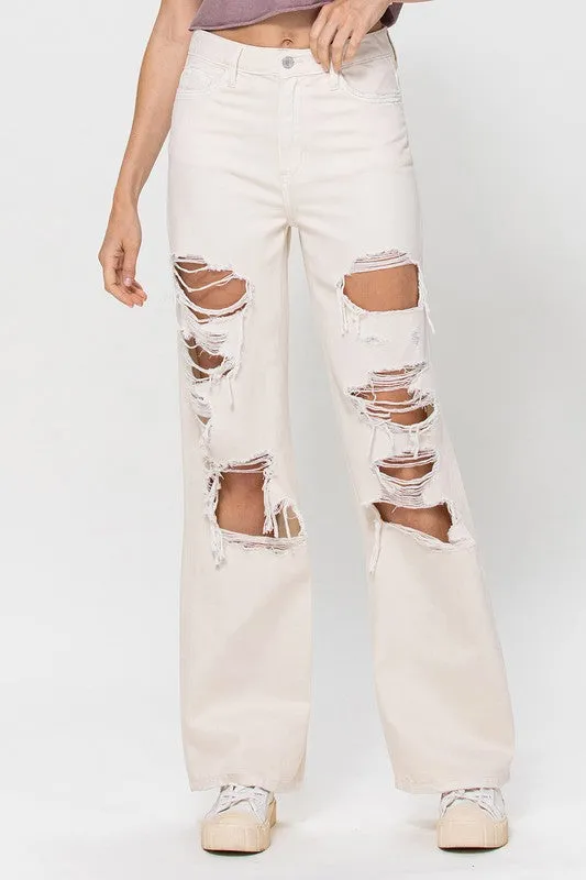 Ryder Vintage Distressed Dad Jeans