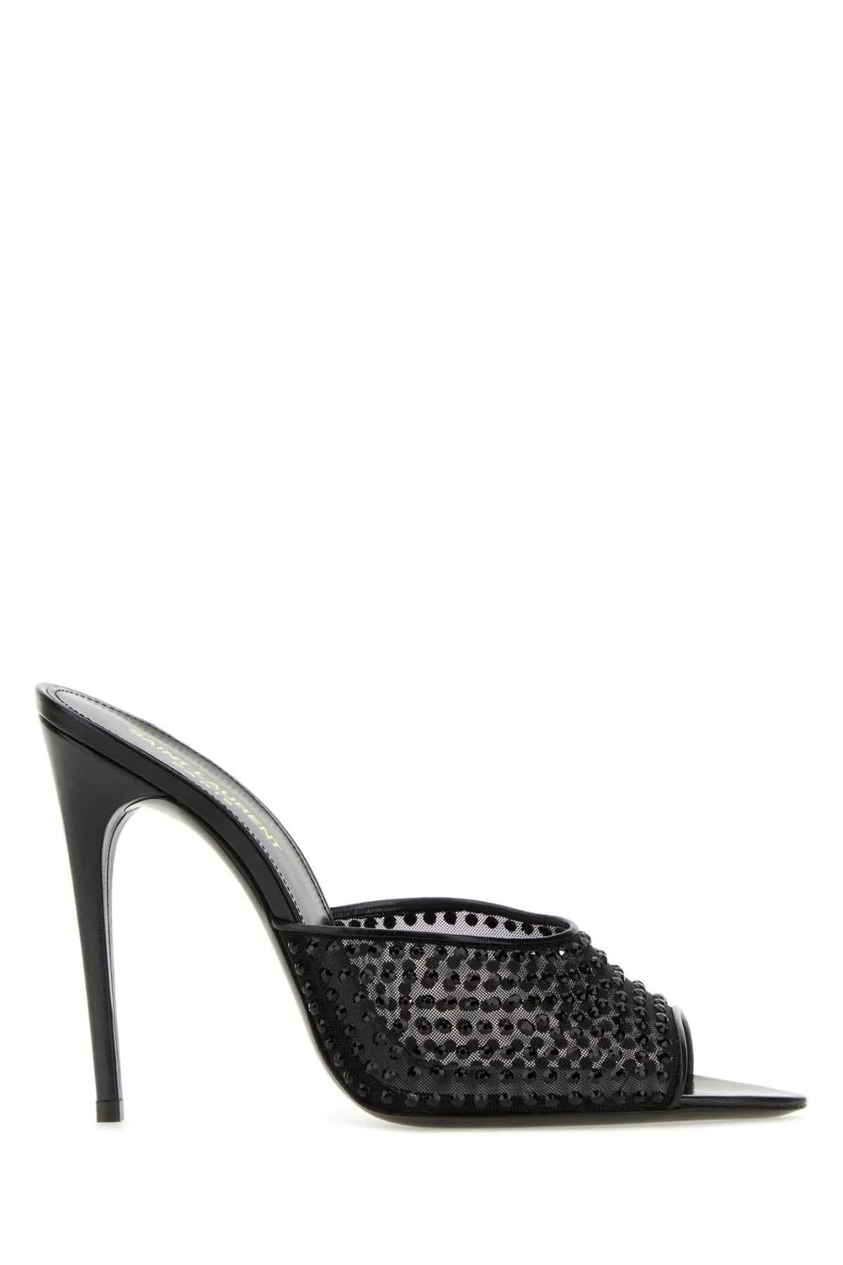 Saint Laurent Embellished Mesh Gippy 110 Mules