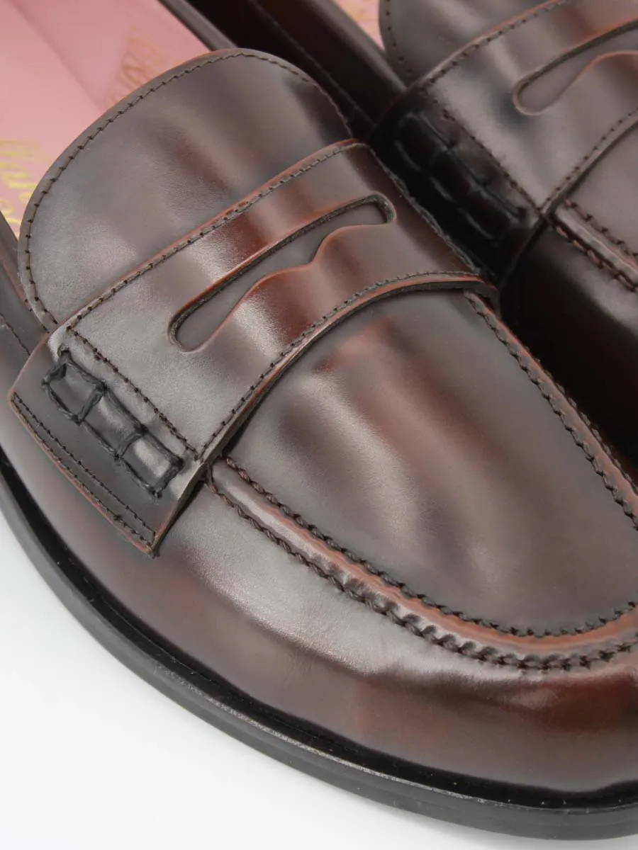 San Marco brown leather antique moccasins