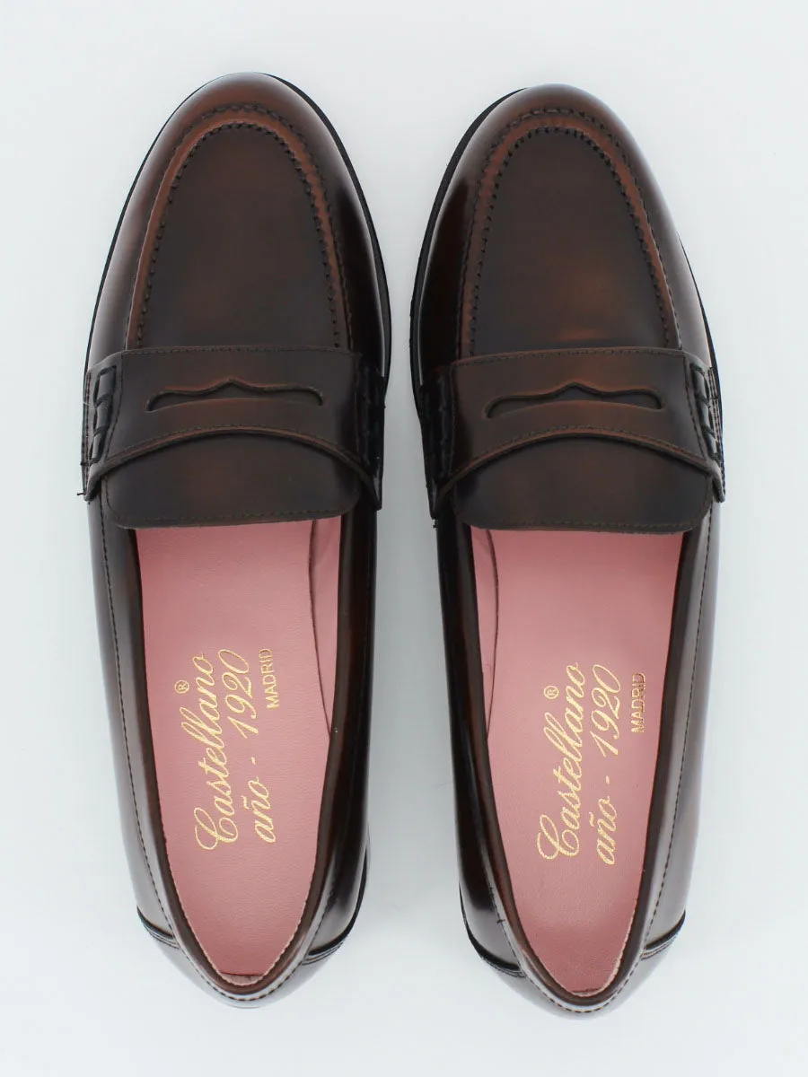 San Marco brown leather antique moccasins