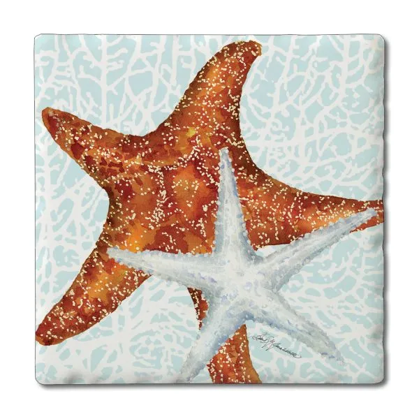 Seas the Day Starfish Coaster Set