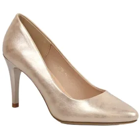 Sergio Leone 1396 gold shimmering heels golden