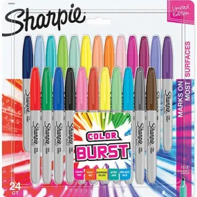 Sharpie Fine Permanent Markers Colour Burst 24 Pack Set