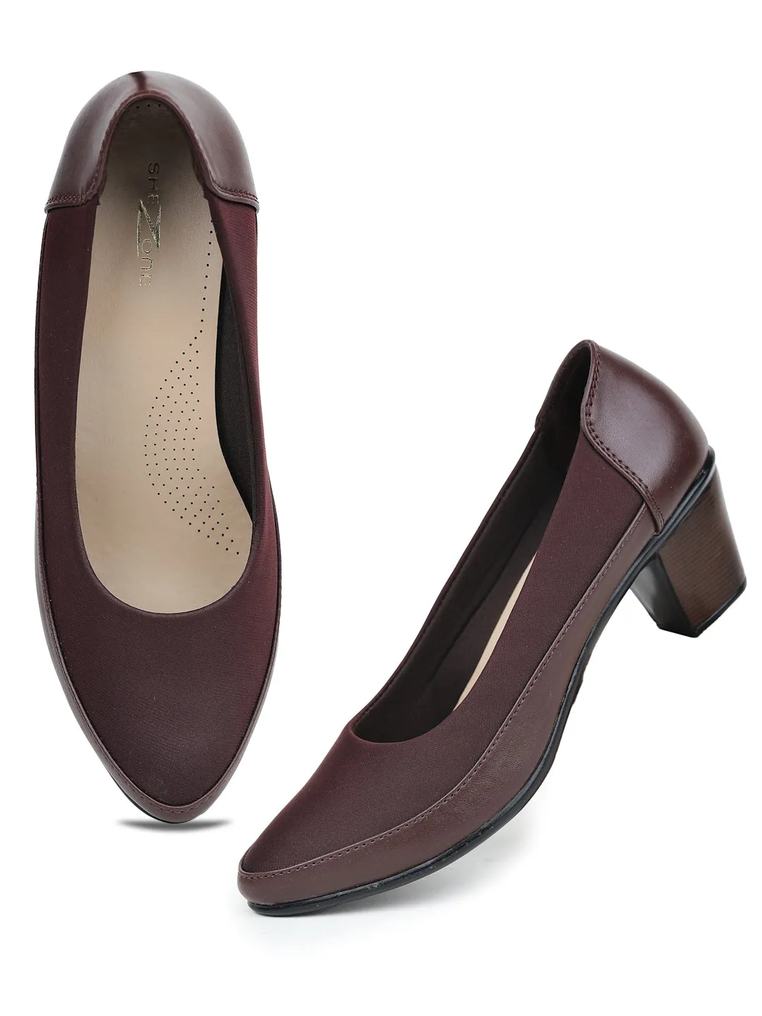 Shezone Brown Women Heels