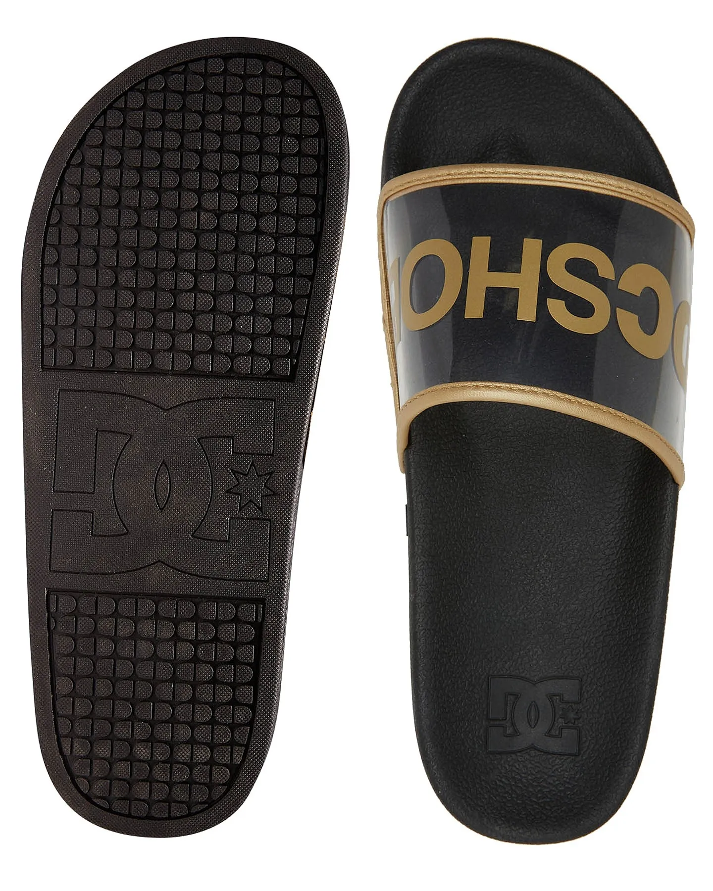 shoes DC DC Slide Platform SE - BG3/Black/Gold - women´s