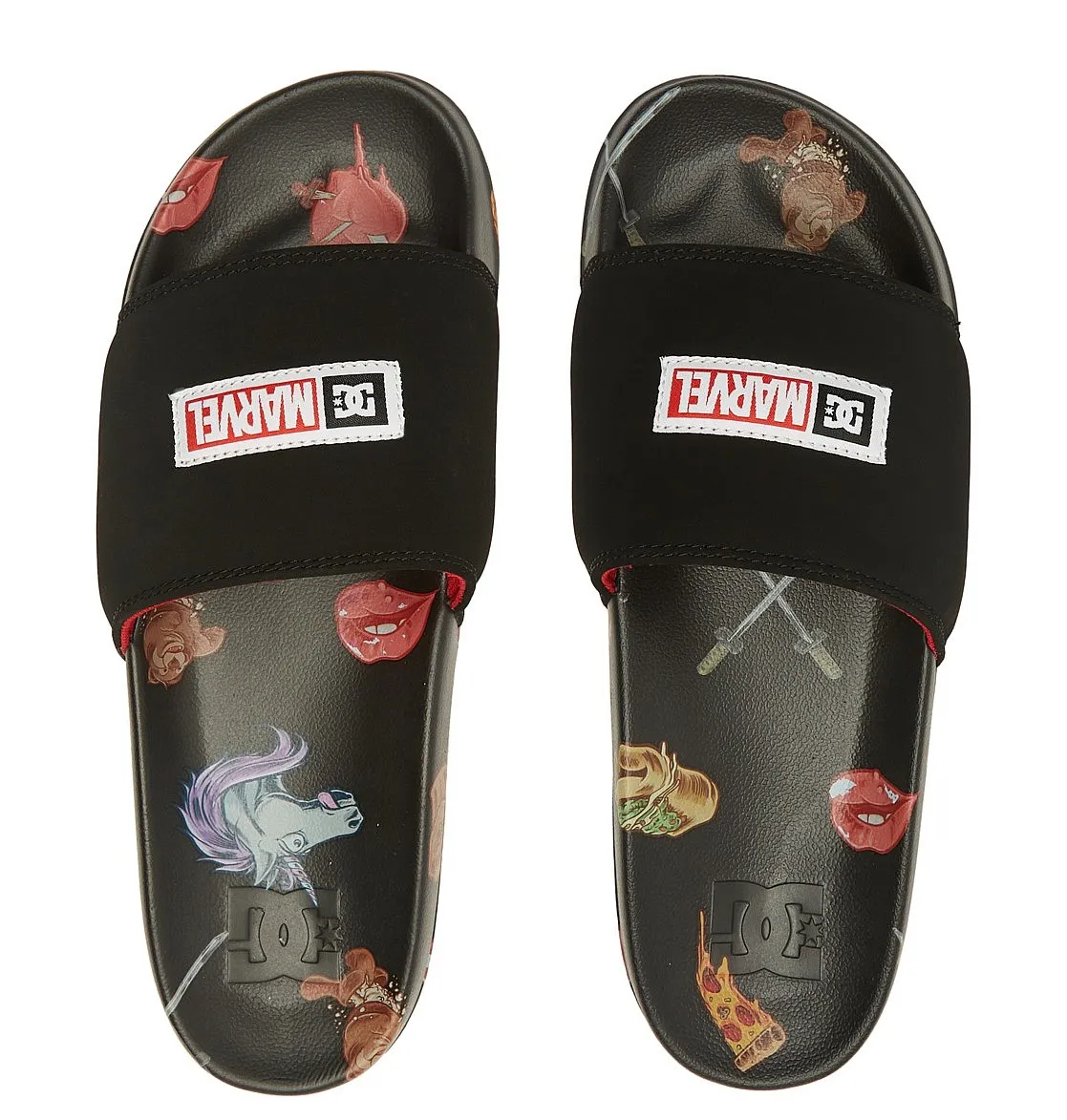 shoes DC Deadpool Pure X DC Slide - BPT/Black Print - men´s