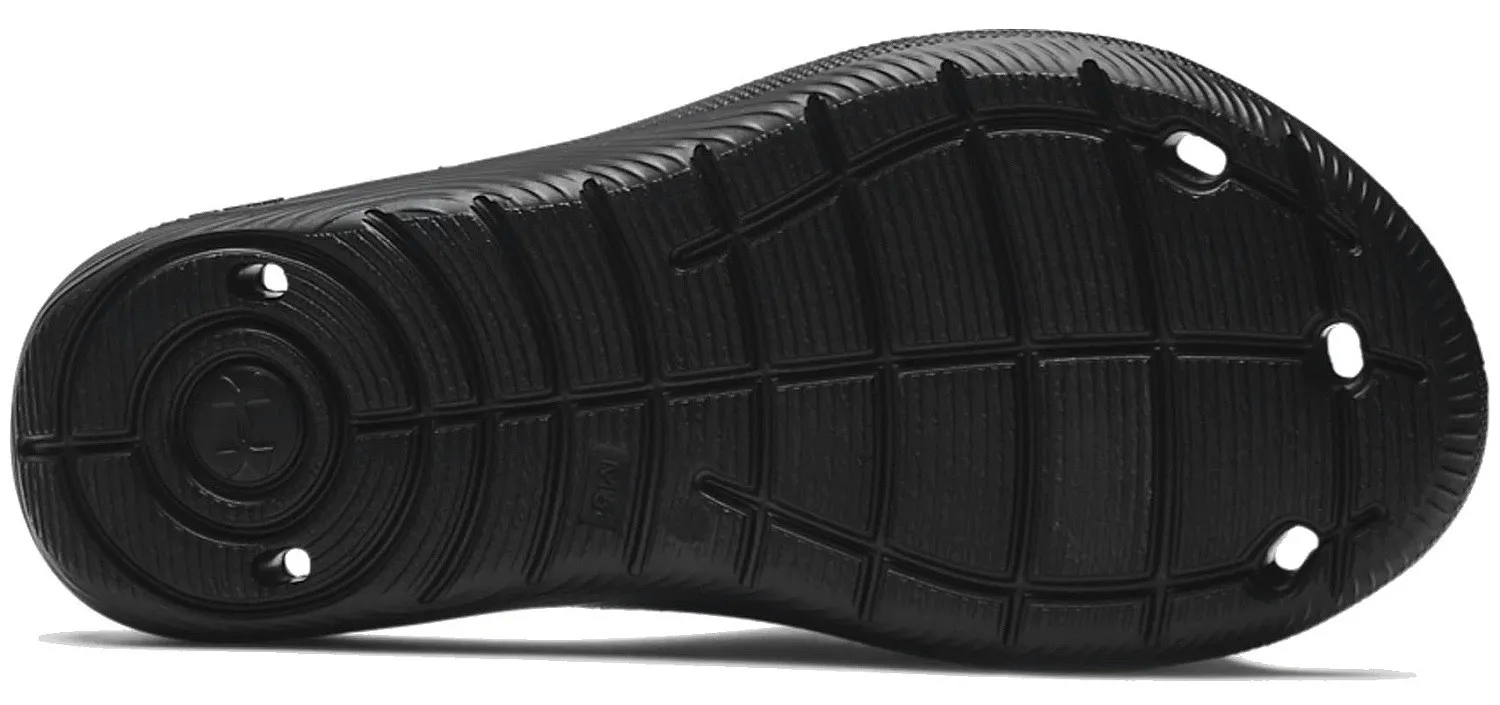 shoes Under Armour Locker IV Slides - 001/Black/White - men´s