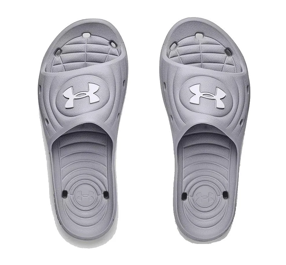 shoes Under Armour Locker IV Slides - 100/Gray/Mod Gray - men´s